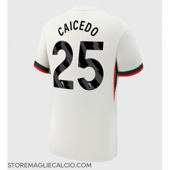 Chelsea Moises Caicedo #25 Maglia Gara Trasferta Repliche 2025-26